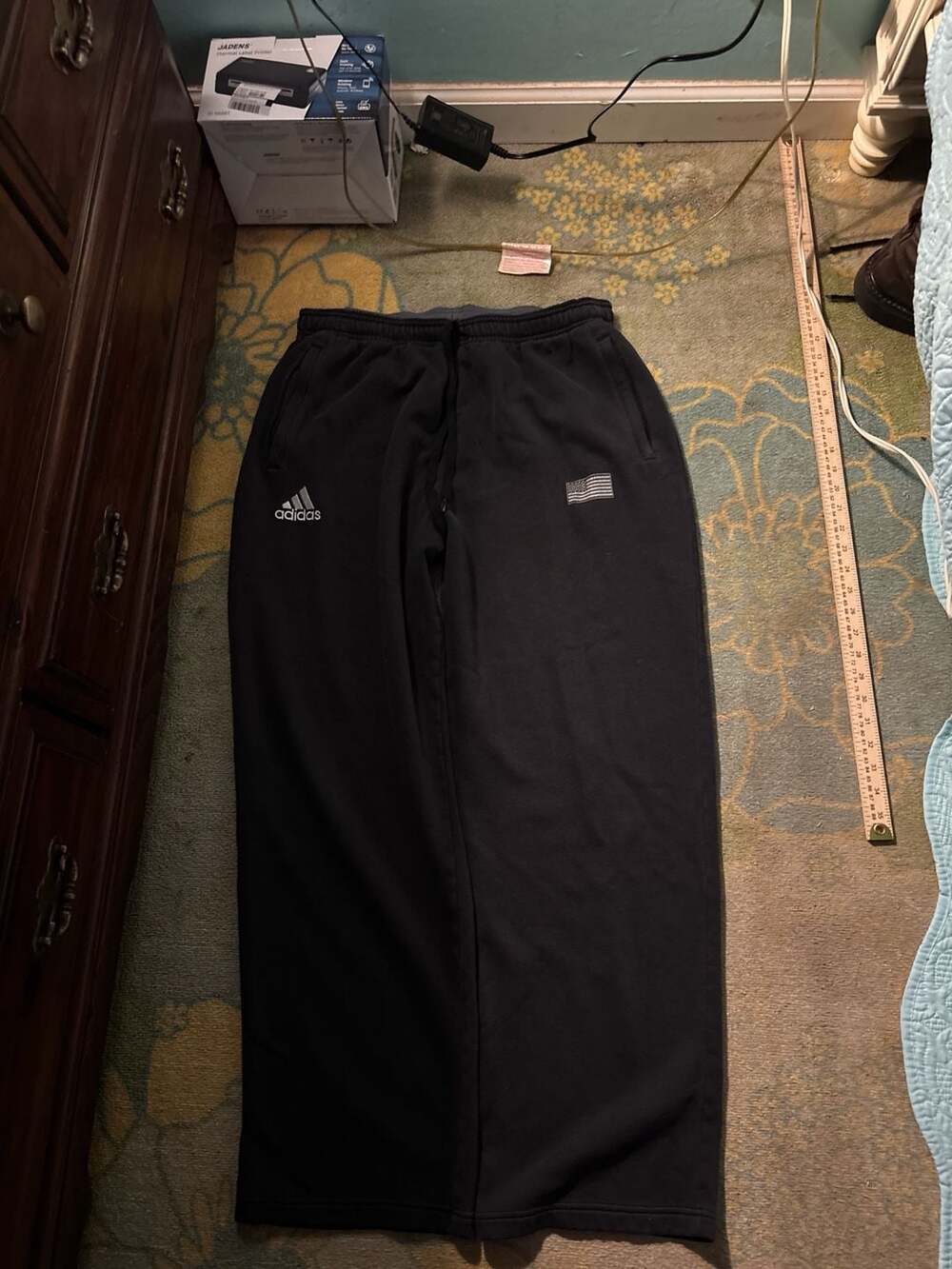 Adidas Men's Game & Go Open Hem Fleece Sweatpants Black XL